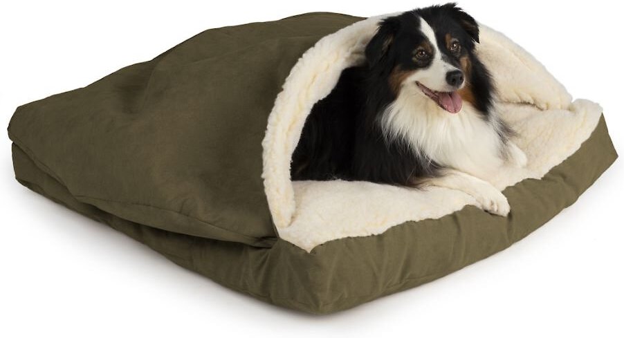 Snoozer Pet Products Poly Cotton Square Cozy Cave Covered Dog Bed w/ Removable Cover