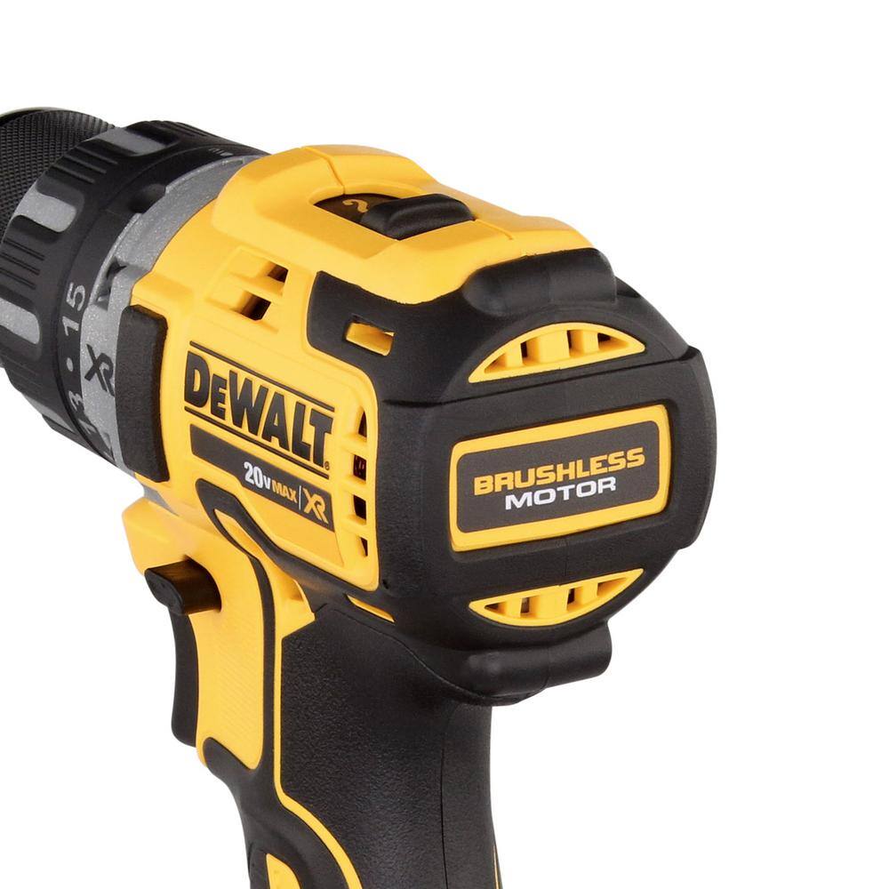 DW 20V MAX XR Cordless Brushless 12 in. DrillDriver (3) 20V 5.0Ah Batteries and Charger DCD791P1W2502