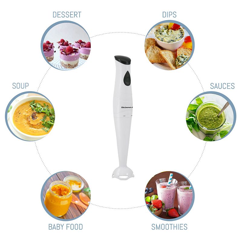 Elite Gourmet Hand Blender with Detachable Wand