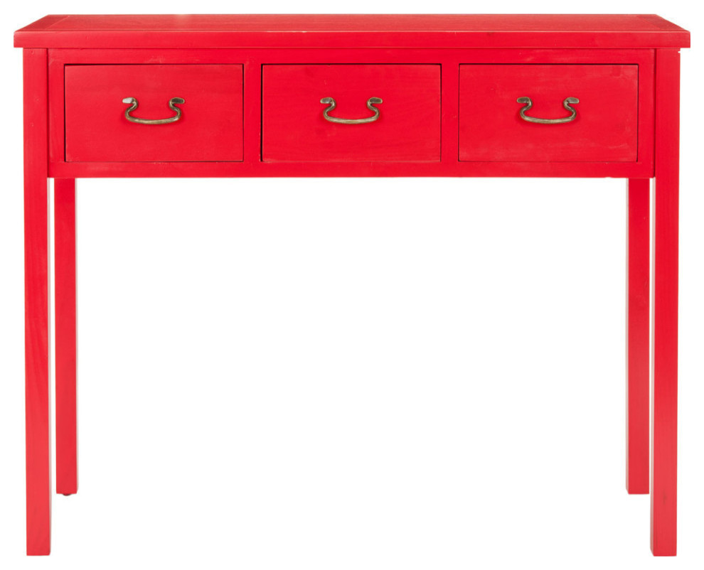 Lou Console With Storage Drawers  Hot Red   Contemporary   Console Tables   by Rustic Home Furniture Deco  Houzz