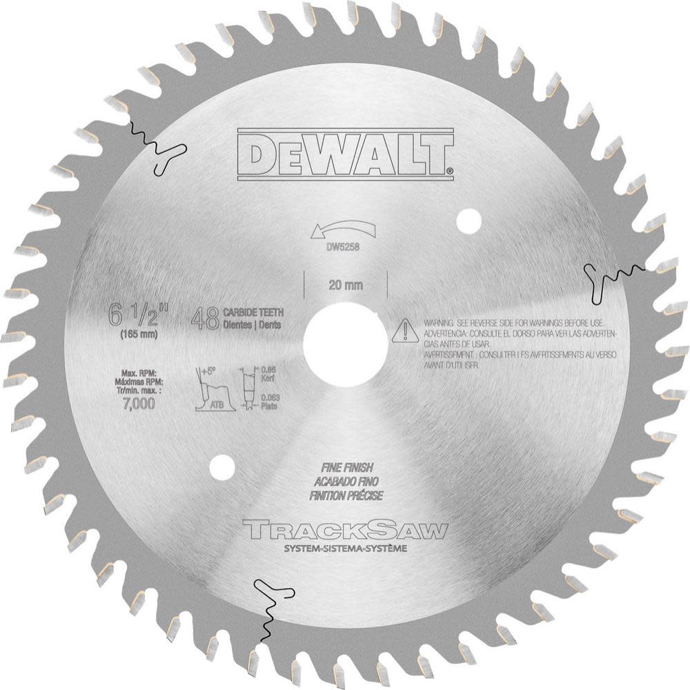 Precision-Ground Woodworking Blade for TrackSaw System ; 48T