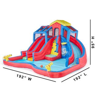 BANZAI Hydro Blast Inflatable Play Water Park with Slides and Water Cannons BAN-35545