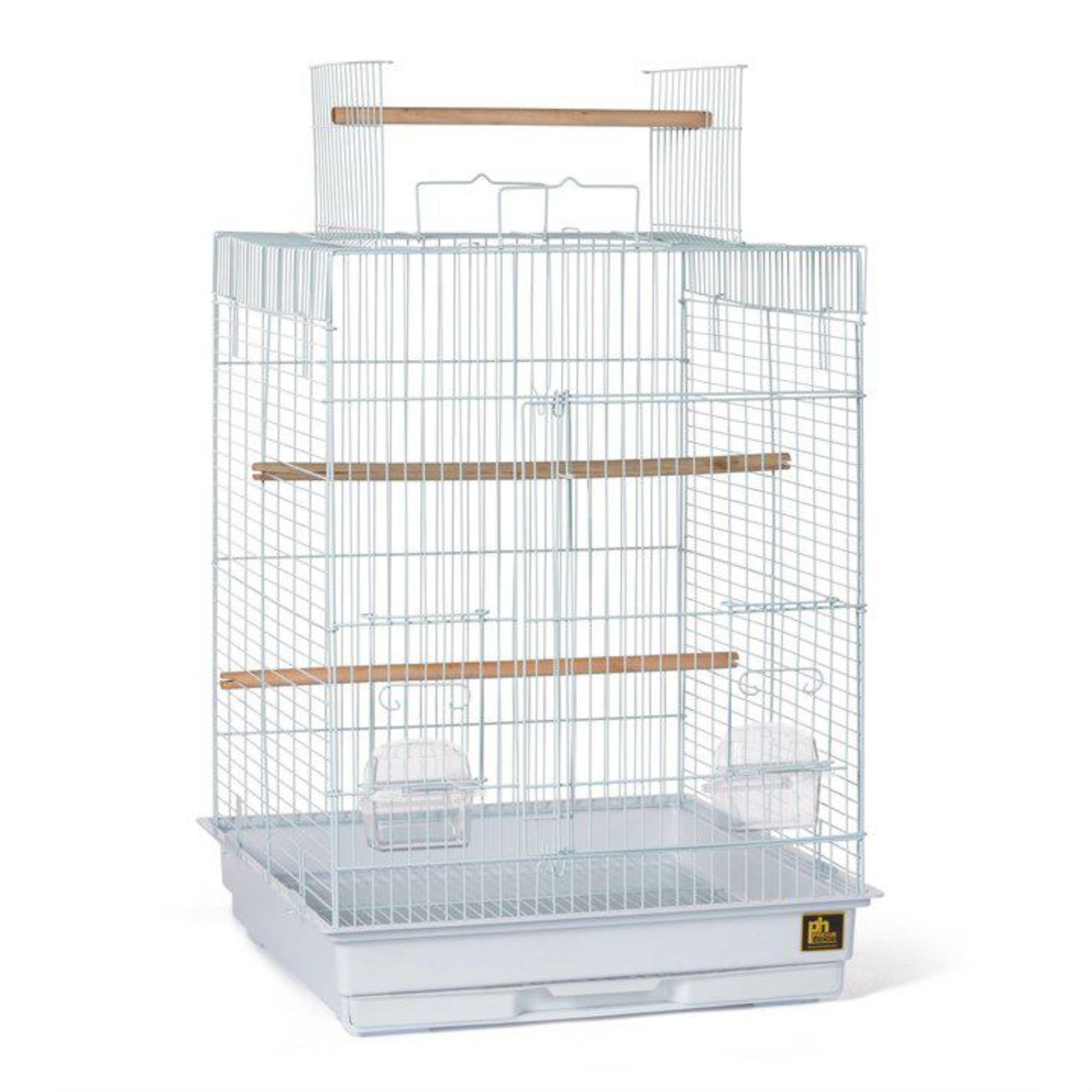 Cockatiel Playtop Bird Cage - White