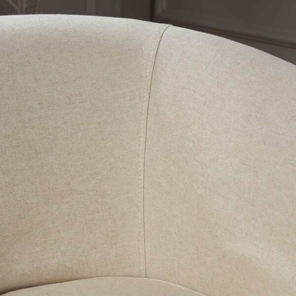 Cecilia Natural Fabric Swivel Chair with Loose Cover by Christopher Knight Home - 28.75