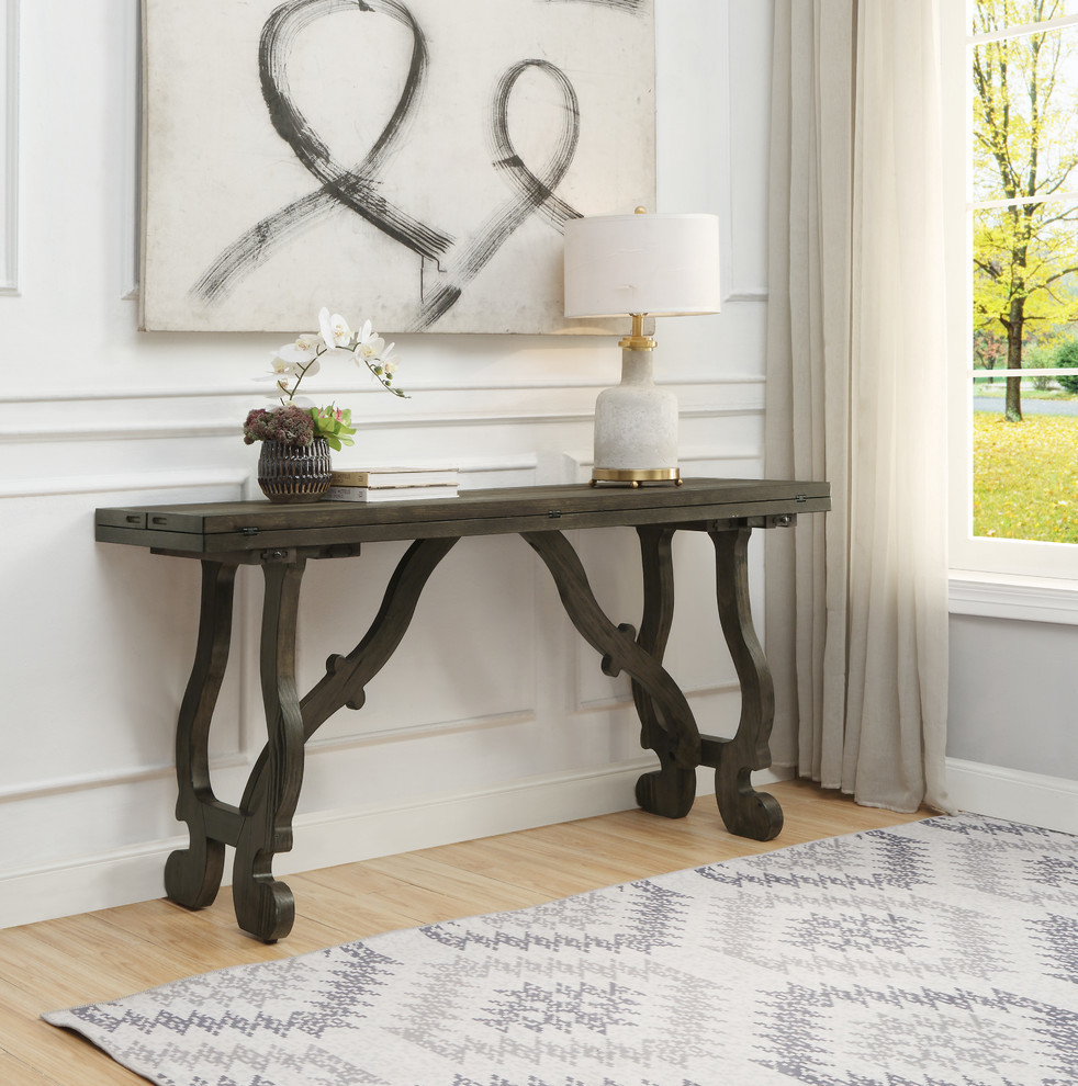 Orchard Park Fold Out Console  Orchard Brown   Traditional   Console Tables   by VirVentures  Houzz