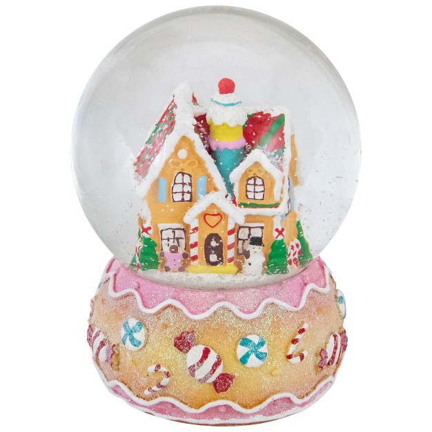 Gingerbread House Musical Christmas Snow Globe