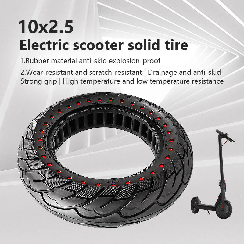 used in ninebtoG30 Max scooter 60/70 6.5 Honeycomb tire 10*2.5 Honeycomb hole Solid tire Explosion proof rubber solid tire