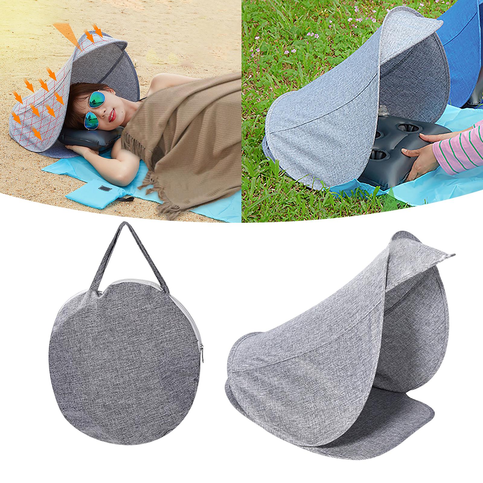 Sun Shade Sun Protection Personal for Working Outside Portable Face Tent Tent Beach Tent for Outdoor Camping Seaside Head Tent Gray