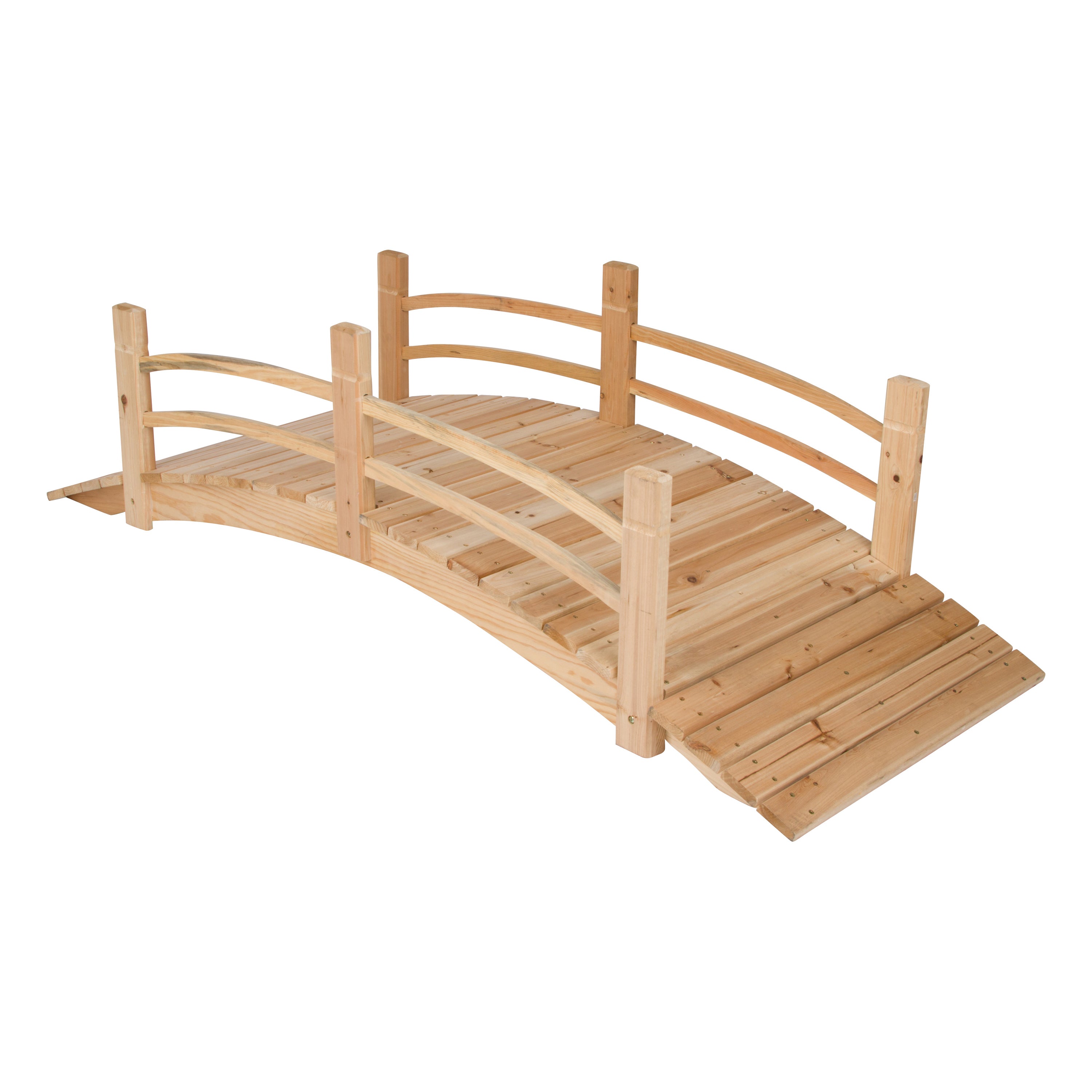 Shine Company 6 Ft. Cedar Garden Bridge, Natural