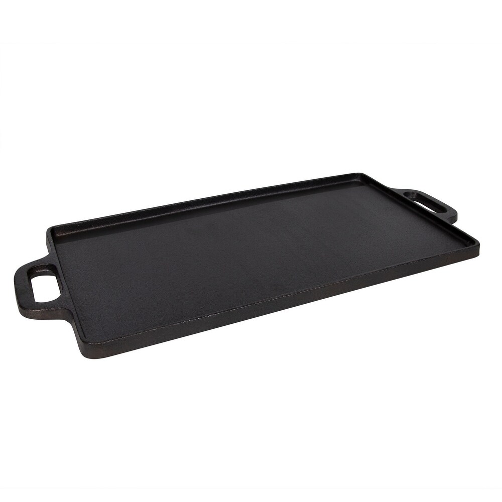 Stansport Pre Seasoned Cast Iron Griddle with Reversible Cooking Surface