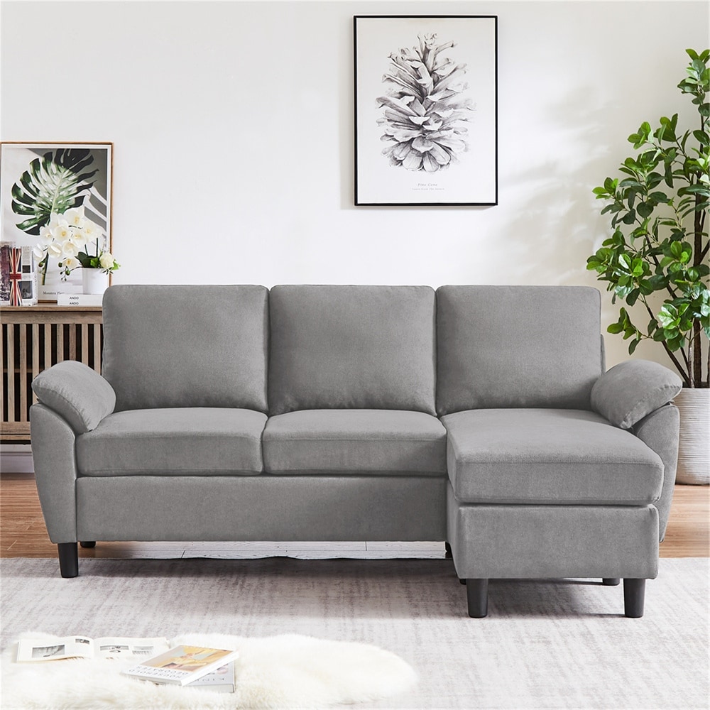 Walraime Sofa Couch Upholstered L Shape Sectional Sofas Sets for Living Room