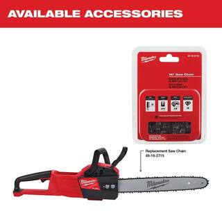 MW M18 FUEL 16 in. 18V Lithium-Ion Brushless Electric Battery Chainsaw and M18 FUEL 14 in. Chainsaw Kit 2727-21HD-2727-20C