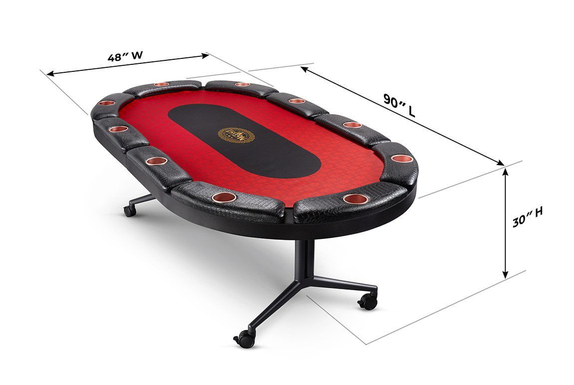 TRITON 90" PREMIUM FOLDING 10 PLAYER POKER TABLE