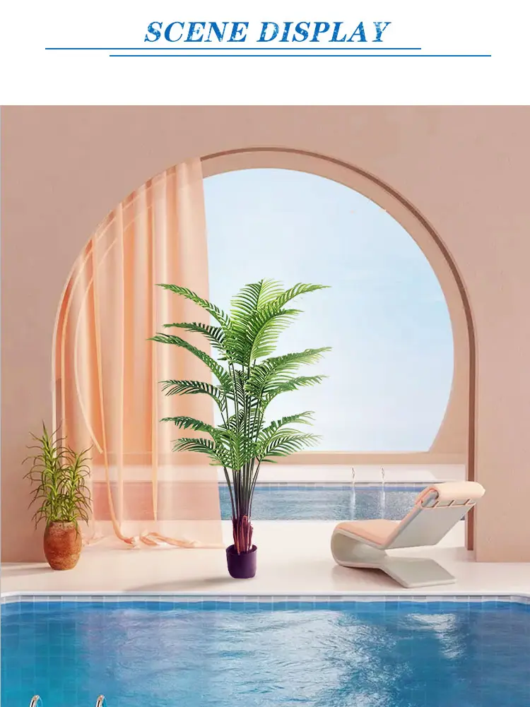 China Supply Fake Palm Plant For Bathroom Life Ornament Artificial Tree Indoor