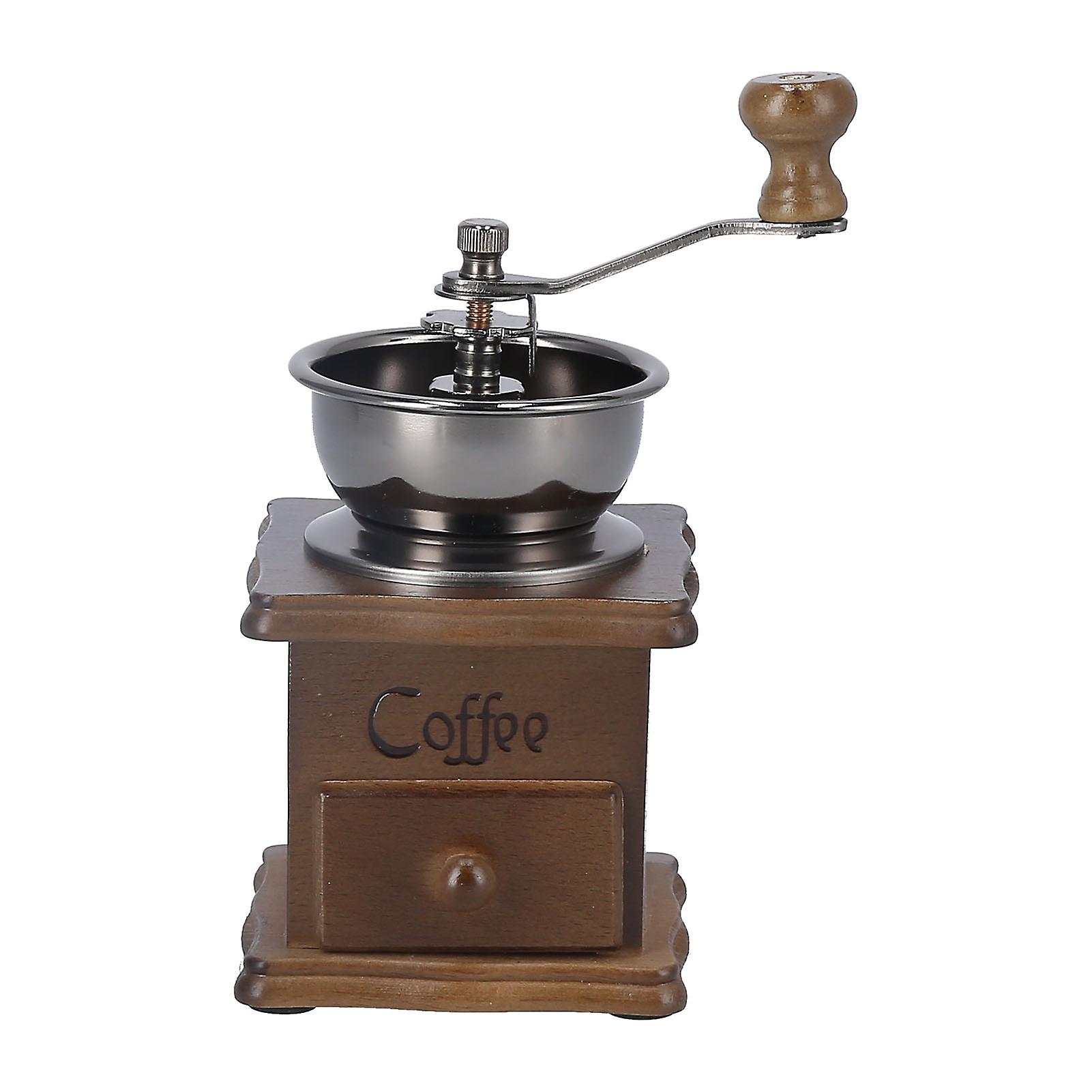 Manual Coffee Grinder Portable Retro Classic Fine Polished Pull Out Coffee Bean Grinder