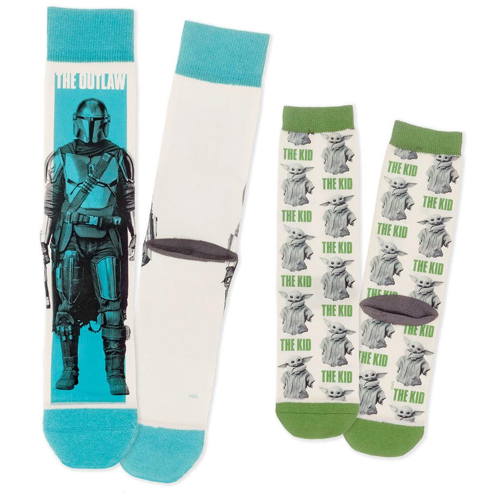 Hallmark  Star Wars The Mandalorian™ and Grogu™ Adult and Child Novelty Crew Socks, Set of 2