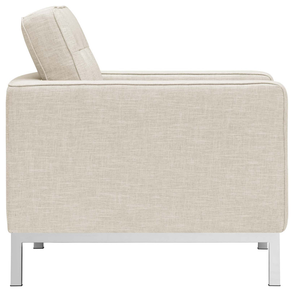 Aaliyah Beige Upholstered Fabric Armchair   Contemporary   Armchairs And Accent Chairs   by Virgil Stanis Design  Houzz