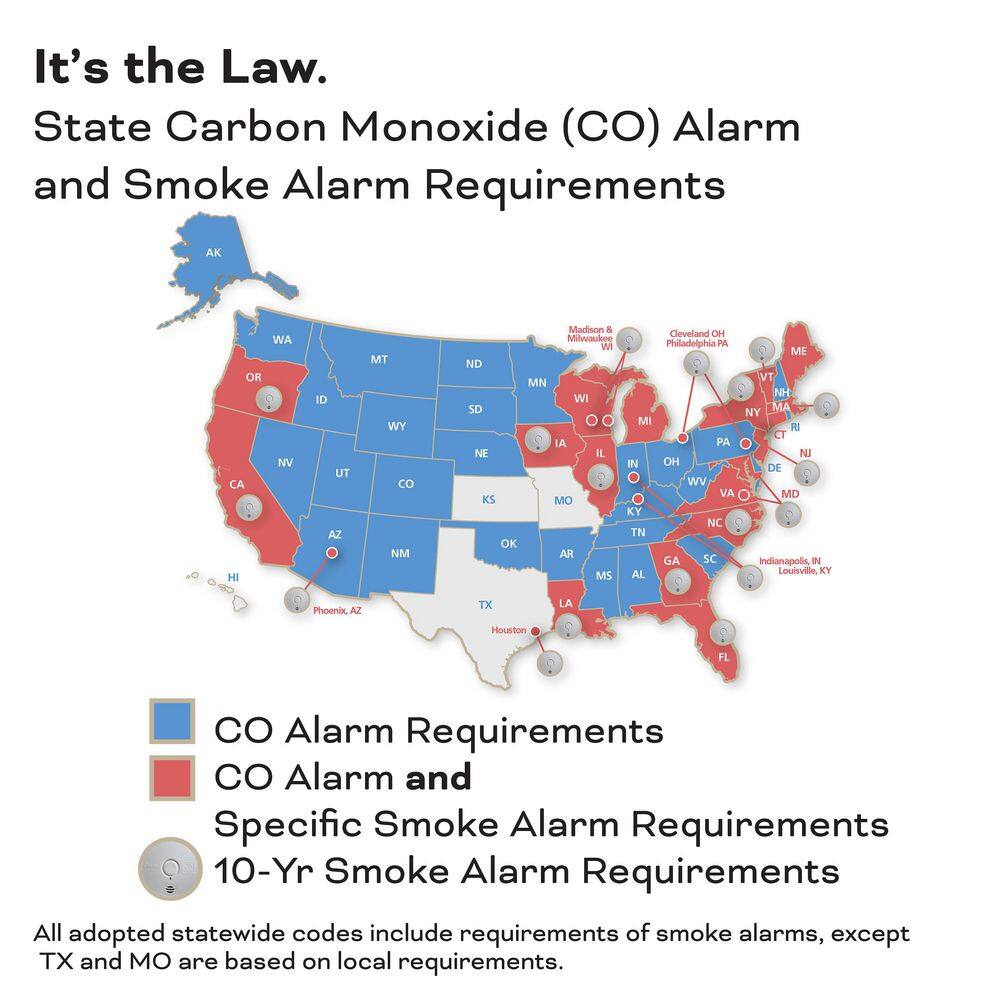 Kidde Code One Hardwired Interconnectable Smoke  Carbon Monoxide Detector with AA Battery Backup 21032251