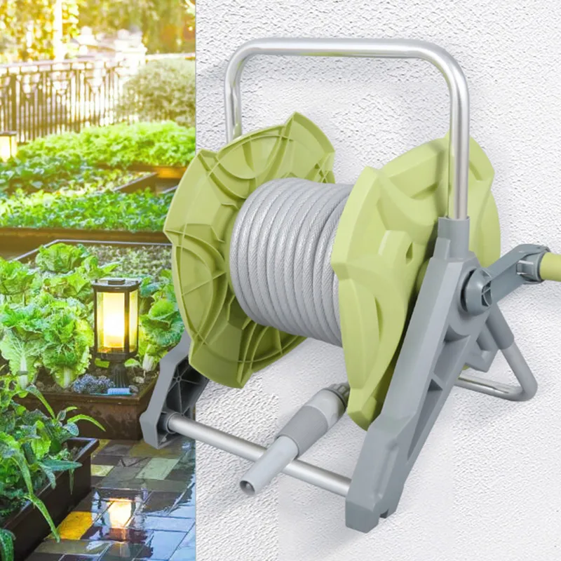 garden supplies irrigation mini value pipe sprinkler retractable stainless wall mount automatic water hose reel  cart