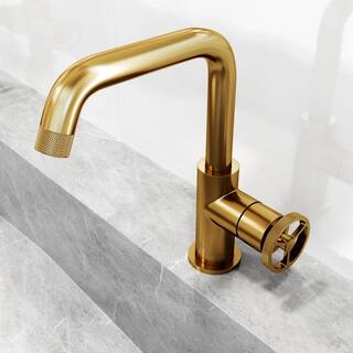 VIGO Cass Single Handle Single-Hole Bathroom Faucet in Matte Brushed Gold VG01047MG