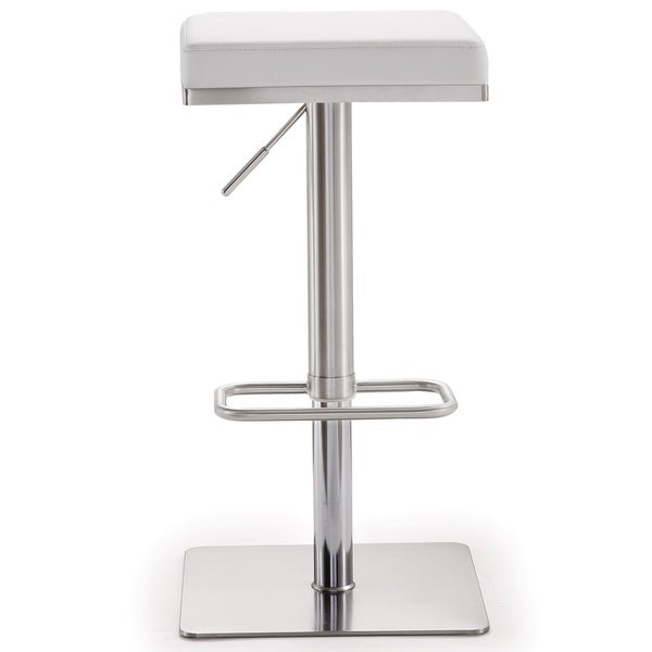 Strick and Bolton Fulla Stainless Steel Eco-leather Square Barstool