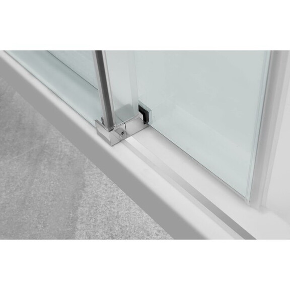 Brushed Nickel Glass Bathtub Doors 56 60 in. W x 6...