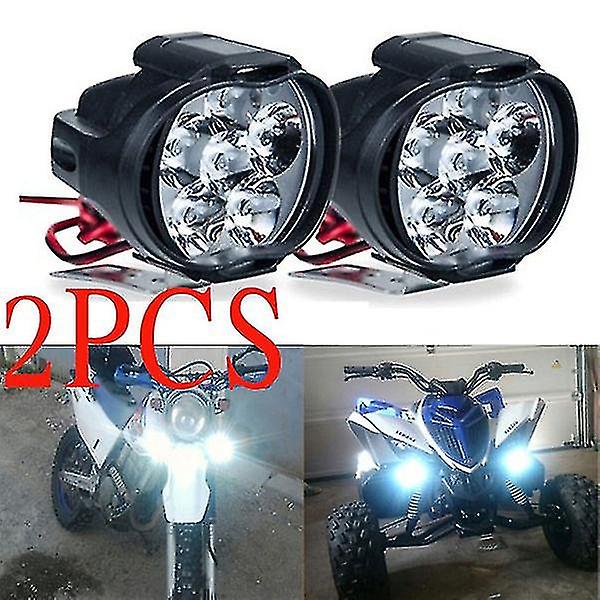 2pcs 6 Led Motorcycle Electric Vehicle Auxiliary Headlight Spotlight Car Auxiliary Headlight Fog Light