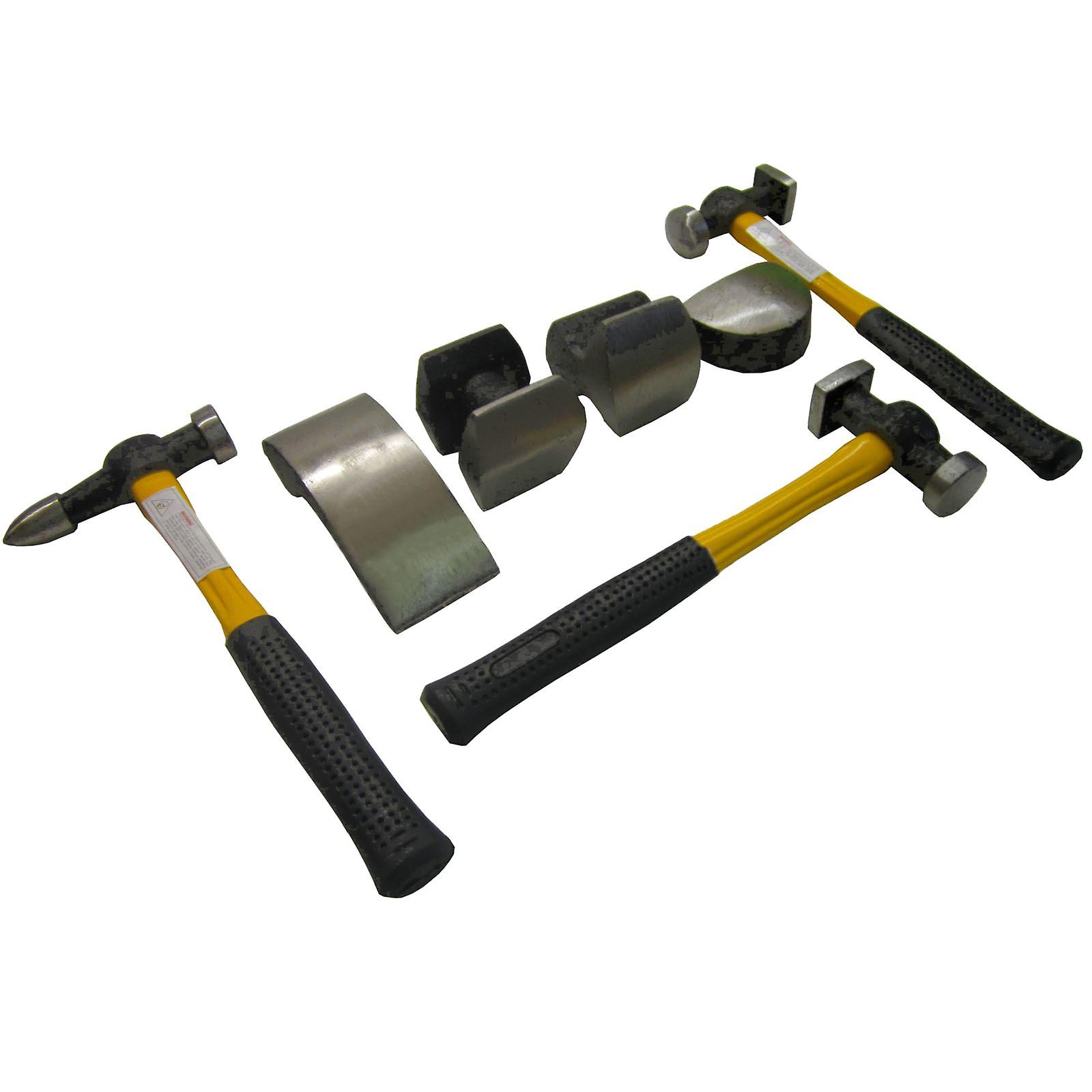 Panel Beating Hammers and Dollies / Body Repair Kit with Fibreglass Handles TE101