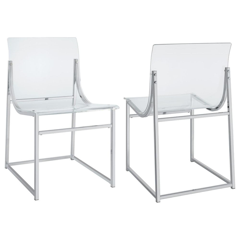 Coaster Furniture Acrylic Dining Side Chair Clear And Chrome