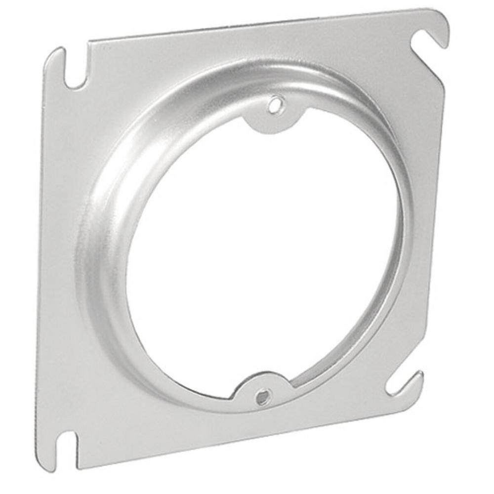 Southwire 4 in. W Steel Metallic Square Cover Raised 12 in. Open with Ears 2-34 in. OC (1-Pack) 52C3-UPC