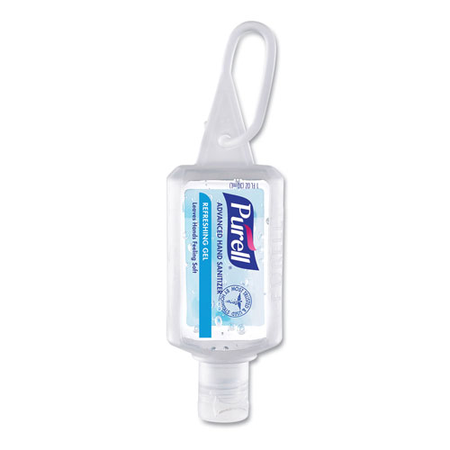 Gojo Purell Advanced Hand Sanitizer Refreshing Gel | Clean Scent， 1 oz Flip-Cap Bottle with Jelly Wrap Carrier， 36