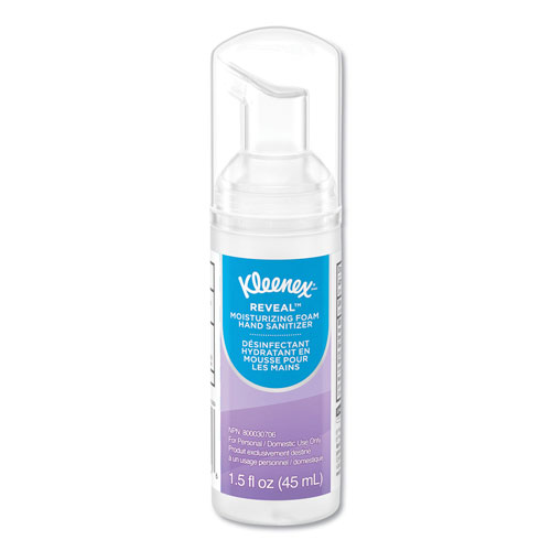 Kimberly-Clark Kleenex Ultra Moisturizing Foam Hand Sanitizer | 1.5 oz， Clear | KIM34604EA