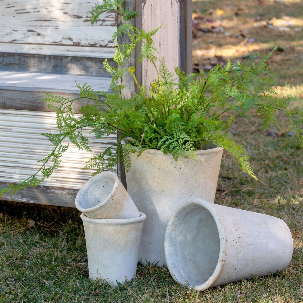 Distressed Concrete Pot