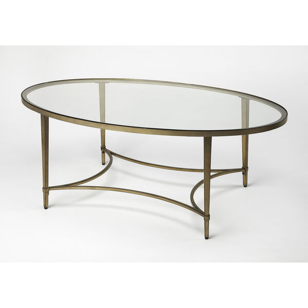 Butler Monica Gold Oval Coffee Table