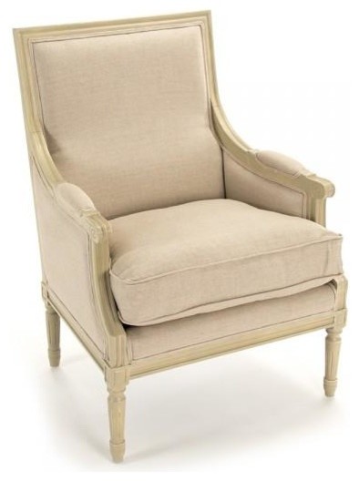 Louis Club Chair  Grey Oak   French Country   Armchairs And Accent Chairs   by Nook  ampCottage  Houzz