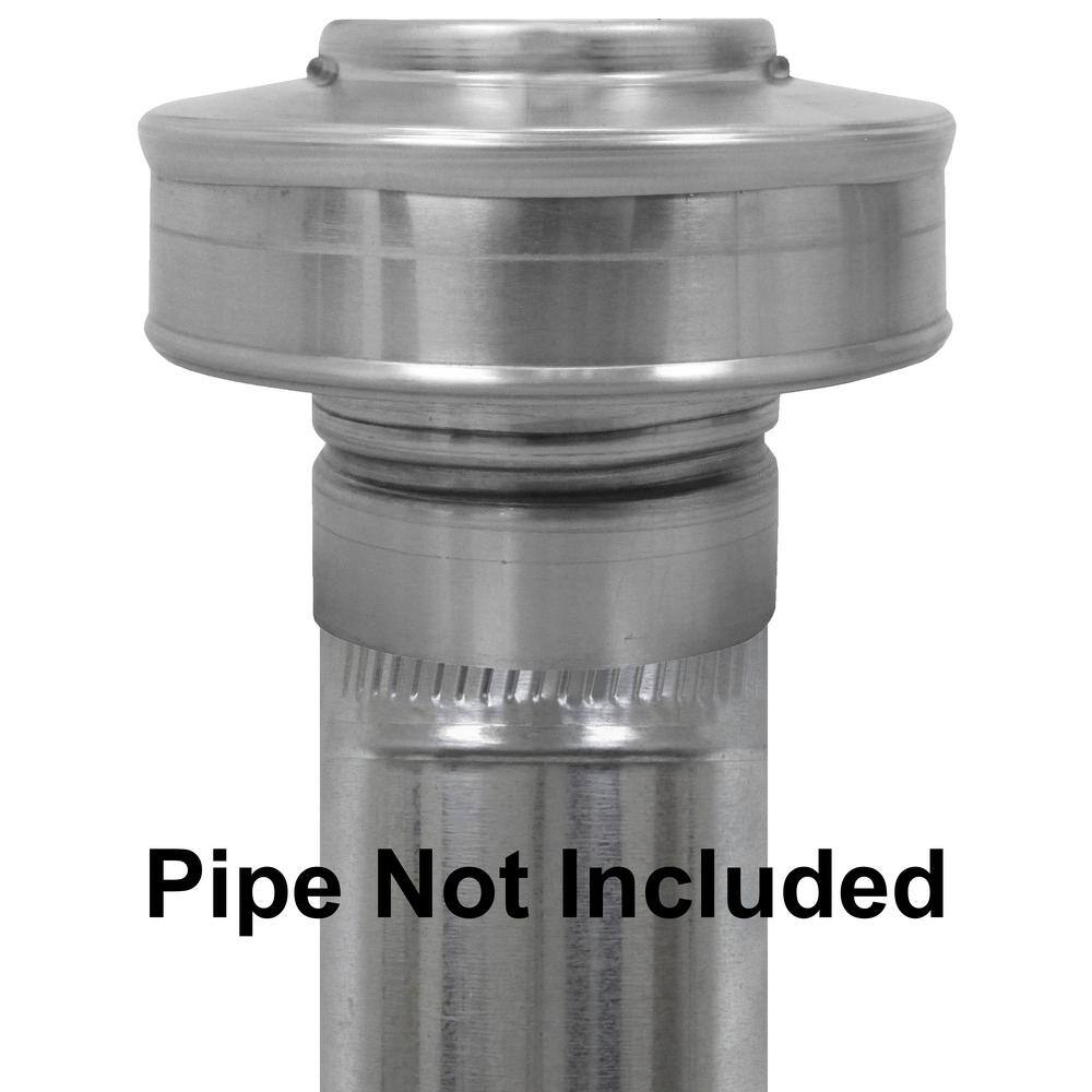 Active Ventilation 3 in. Dia Aluminum Vent Pipe Cap in Mill Finish VPC-3