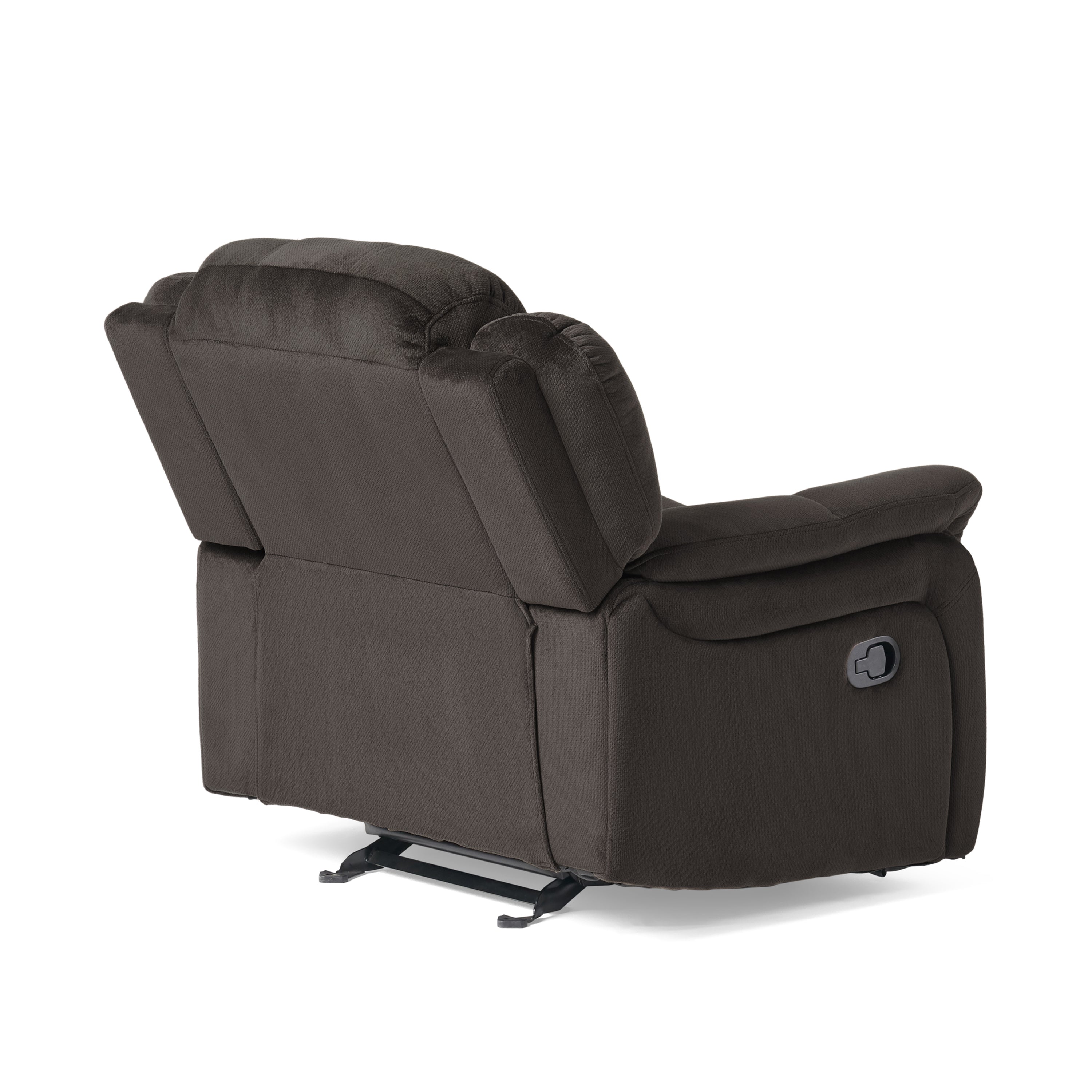 Hidal Brown Fabric Glider Recliner Club Chair