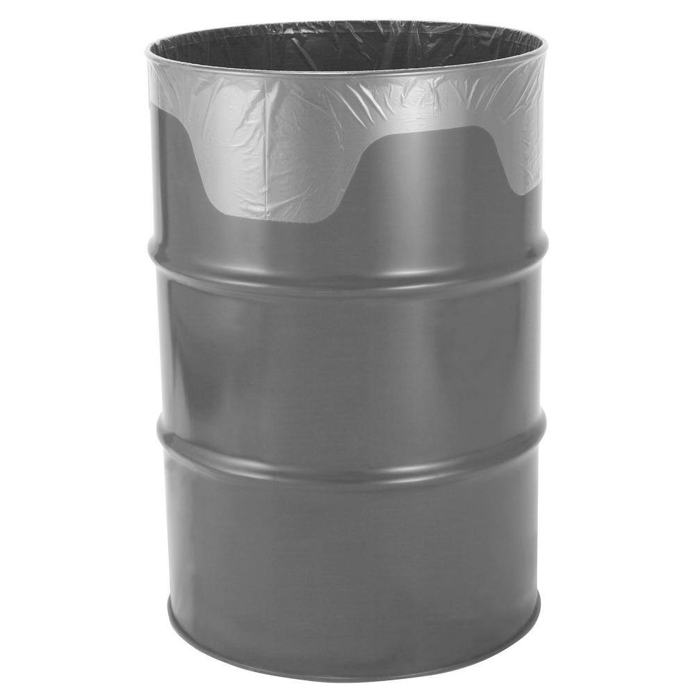 HDX 55 Gal. Clear Heavy-Duty Flap Tie Drum Liner Trash Bags (320-Count) Eight 40-Count Boxes HD55WC040C-8PK