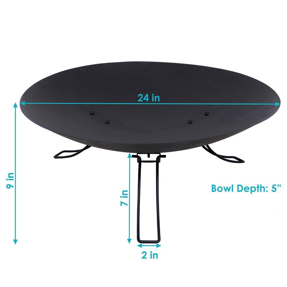 Sunnydaze Decor Sunnydaze 24 in. Diameter Outdoor Powder-Coated Steel Fire Pit Bowl RCM-418