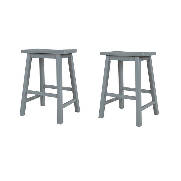 2-piece Counter Height Wood Kitchen Dining Stools