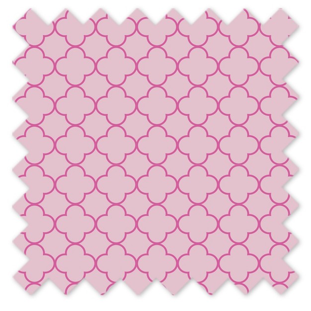 Bacati Quatrefoil Pink Window Valance