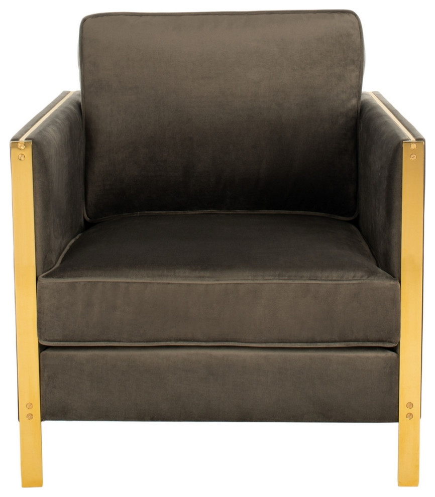 Bambi Club Chair Dark Grey / Gold   Contemporary   Armchairs And Accent Chairs   by Love Sofa  Houzz