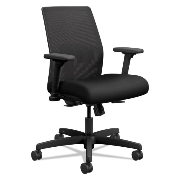 HON Ignition 2.0 4-Way Stretch Low-Back Mesh Task Chair， Supports Up to 300 lb， 16.75