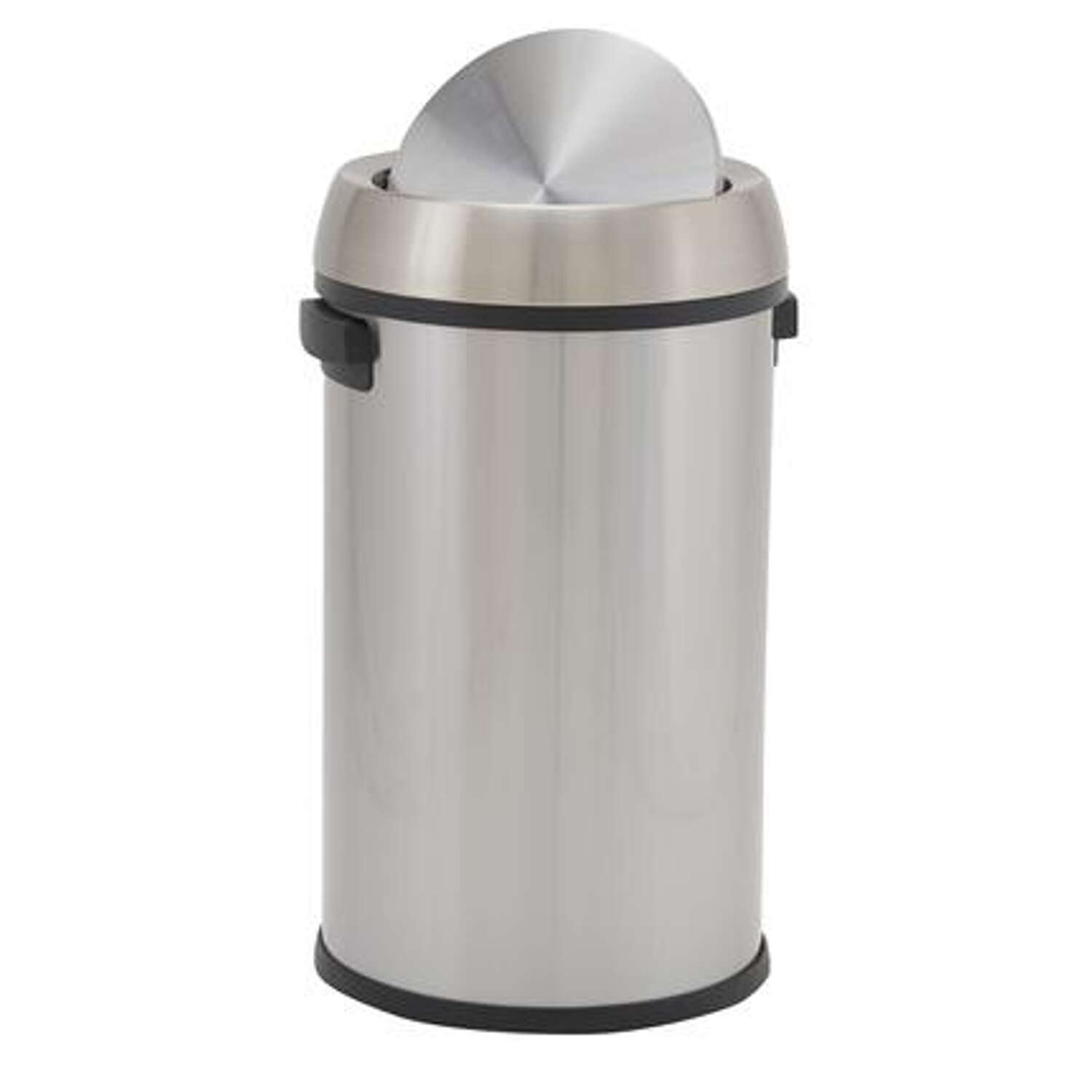 Household Essentials Napa 17 gal Silver Stainless Steel Swing Cover Commercial Wastebasket