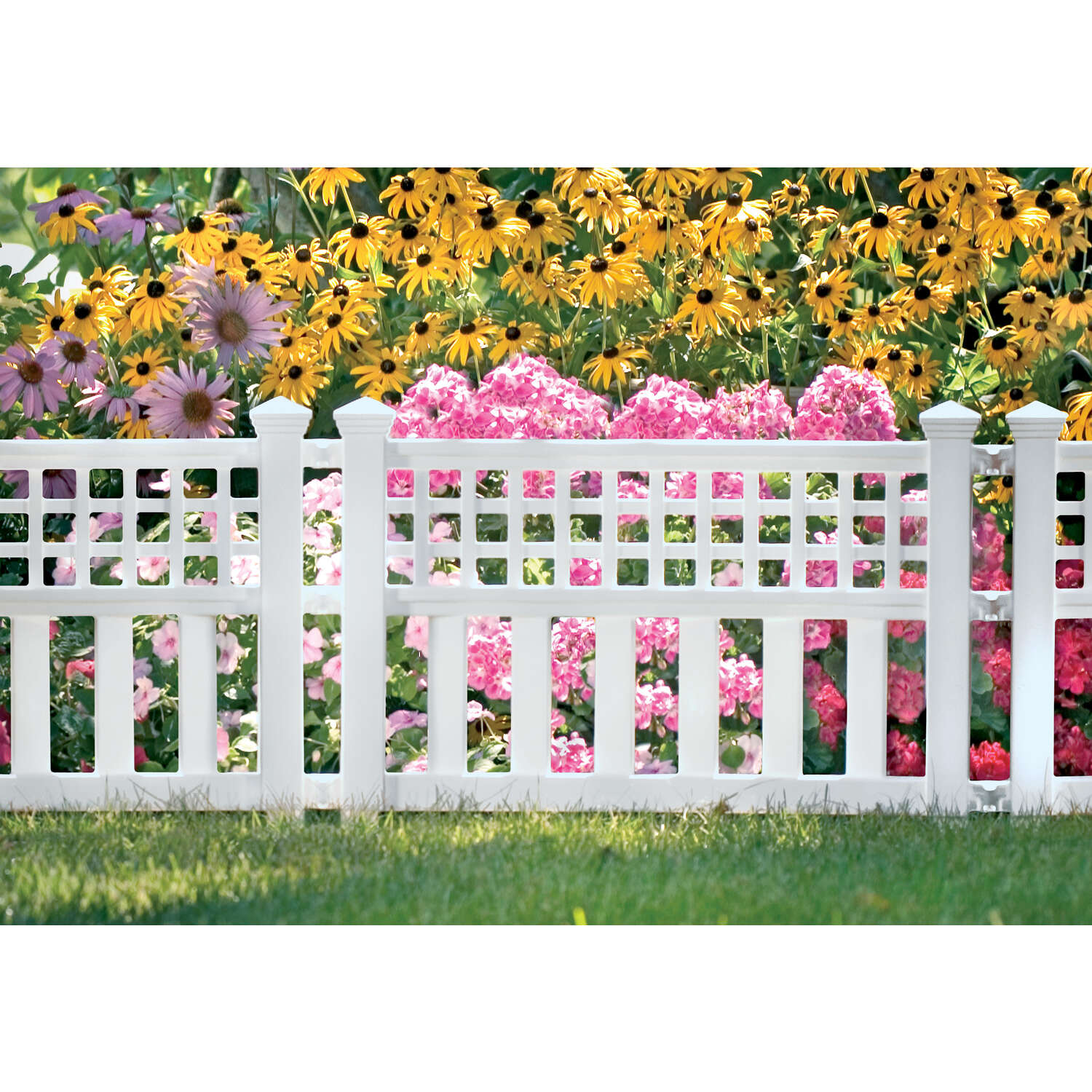 Suncast 2 ft. L X 20.5 in. H Resin White Garden Fence