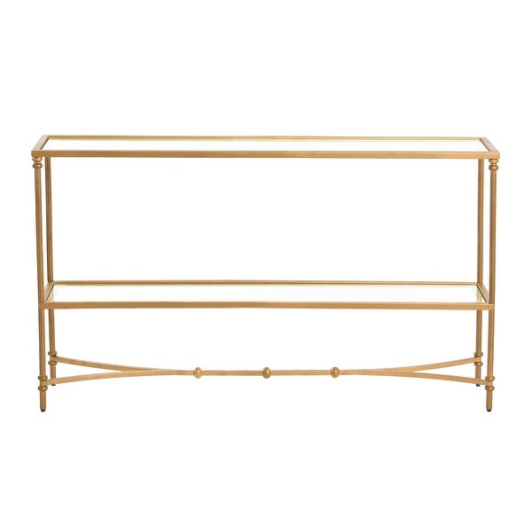 Libertine Glass and Iron Console Table