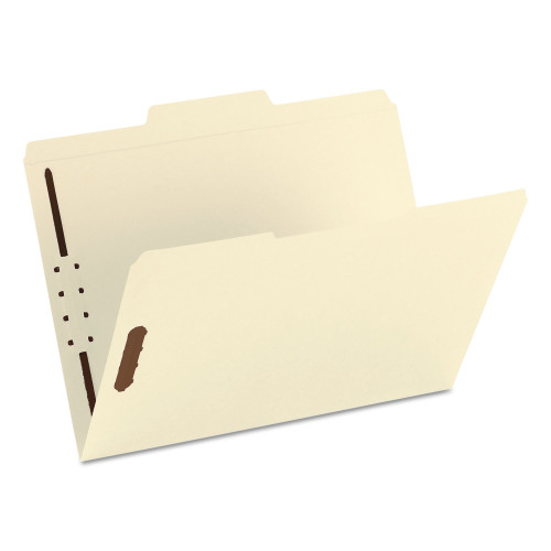 Smead Top Tab 2-Fastener Folders， 1/3-Cut Tabs， Letter Size， 11 pt. Manila， 50/Box (14537)