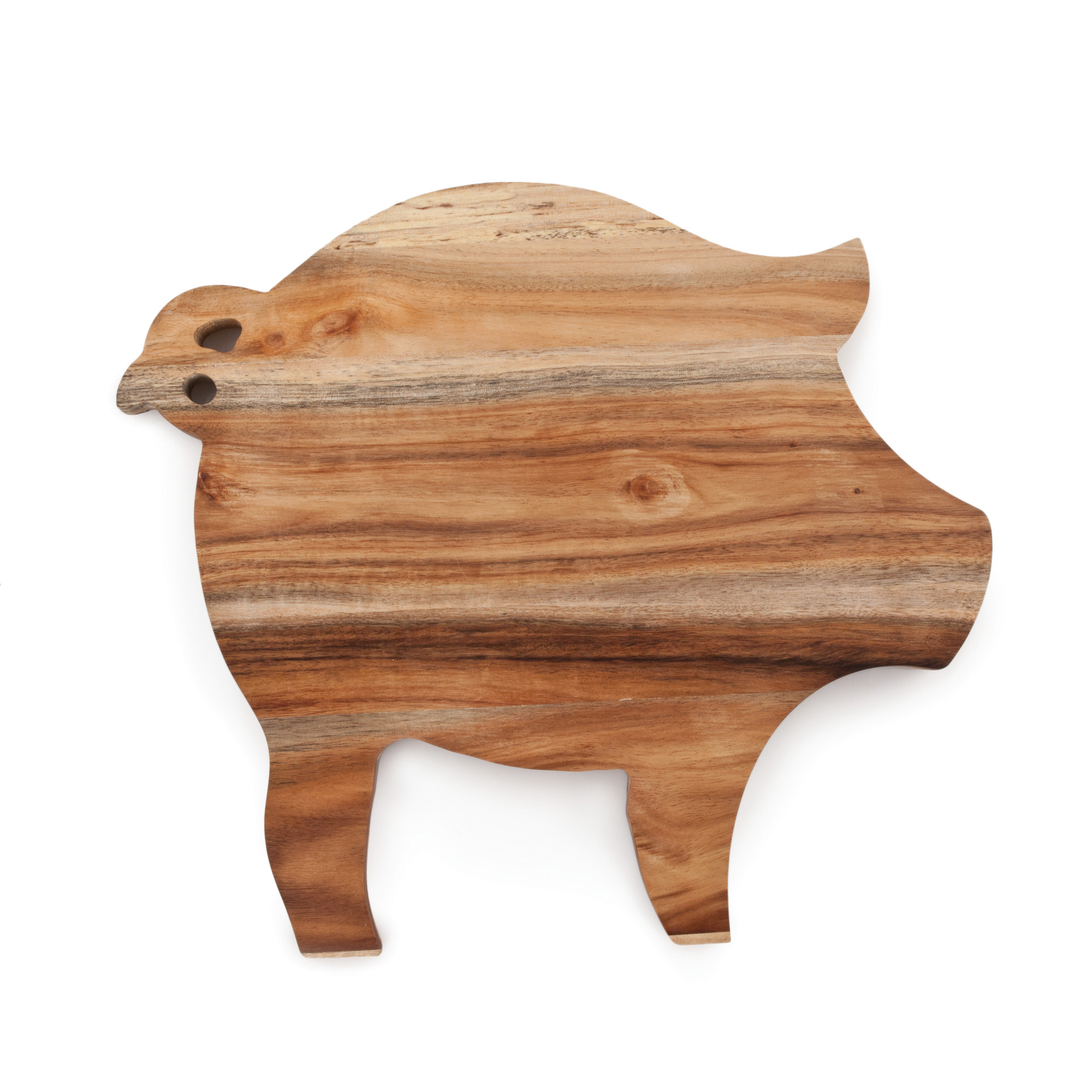 Twine Rustic Farmhouse Pig Acacia Wood Cheese Board in Natural Wood