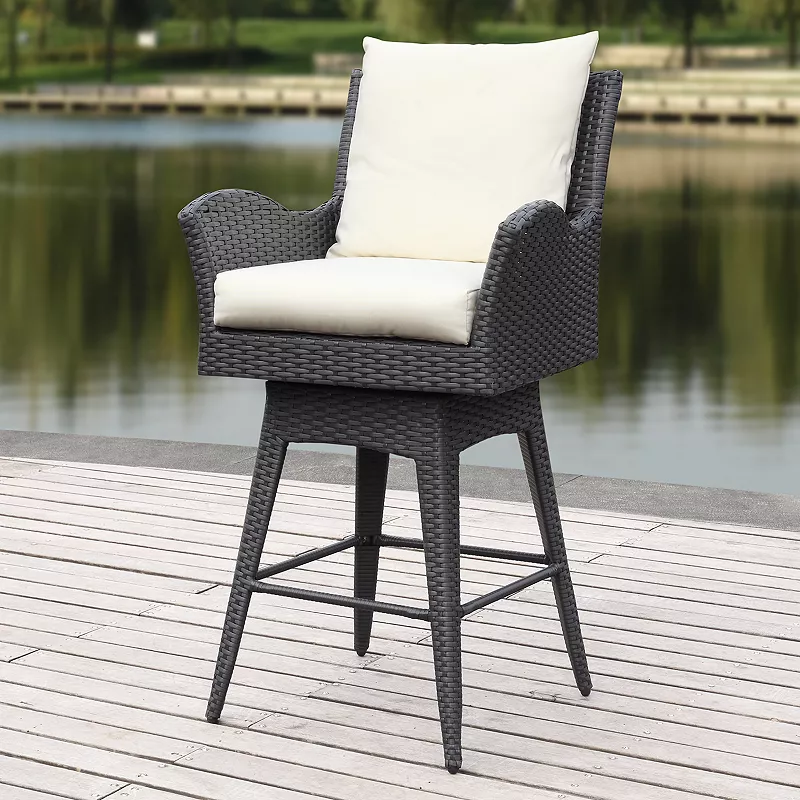 Safavieh Indoor / Outdoor Cushioned Swivel Counter Stool