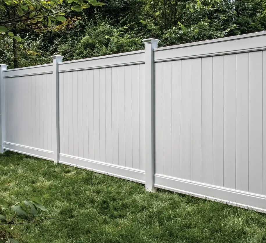 Hot Sale 6' x 8' White PVC Privacy Fence panel fencing trellis gates